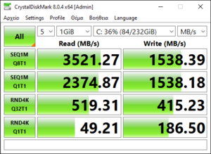 Πατήστε στην εικόνα για να τη δείτε σε μεγέθυνση. 

Όνομα:  CrystalDiskMark_20220730143402.png 
Εμφανίσεις:  2 
Μέγεθος:  24,7 KB 
ID: 239875