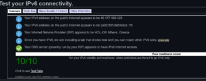 Πατήστε στην εικόνα για να τη δείτε σε μεγέθυνση. 

Όνομα:  Screenshot 2023-05-24 at 18-49-57 Test your IPv6.png 
Εμφανίσεις:  6 
Μέγεθος:  67,2 KB 
ID: 248650