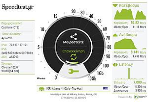 Πατήστε στην εικόνα για να τη δείτε σε μεγέθυνση. 

Όνομα:  speedtest.jpg 
Εμφανίσεις:  14 
Μέγεθος:  76,2 KB 
ID: 238847
