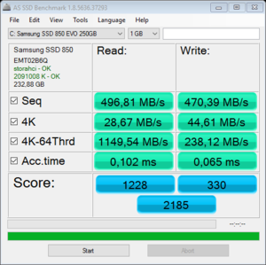 Πατήστε στην εικόνα για να τη δείτε σε μεγέθυνση. 

Όνομα:  as-ssd-bench Samsung SSD 850  2.4.2016 7-39-28 μμ2.png 
Εμφανίσεις:  2 
Μέγεθος:  29,7 KB 
ID: 169071