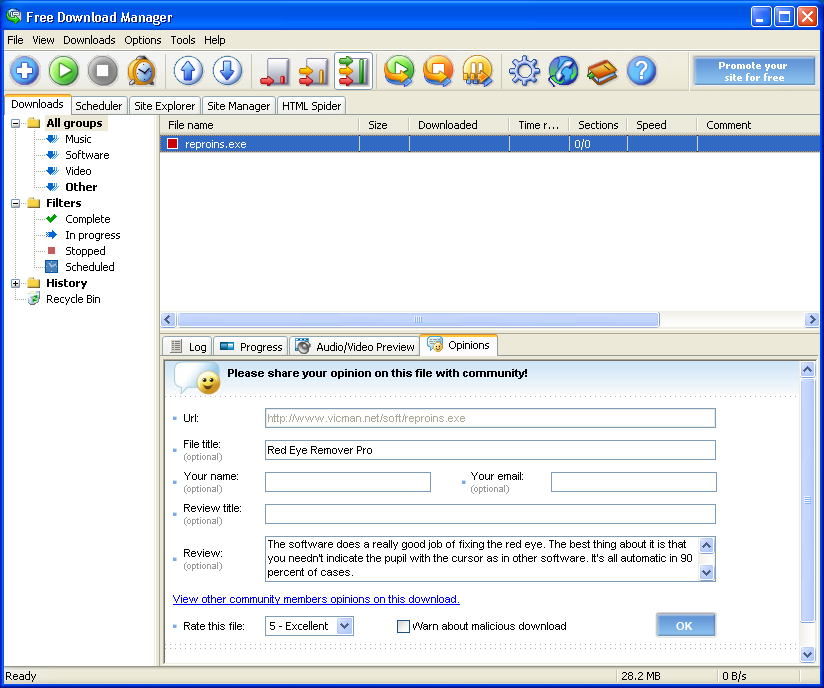 Free Download Manager (FDM) 2.1 (Win All) - Downloads - ADSL